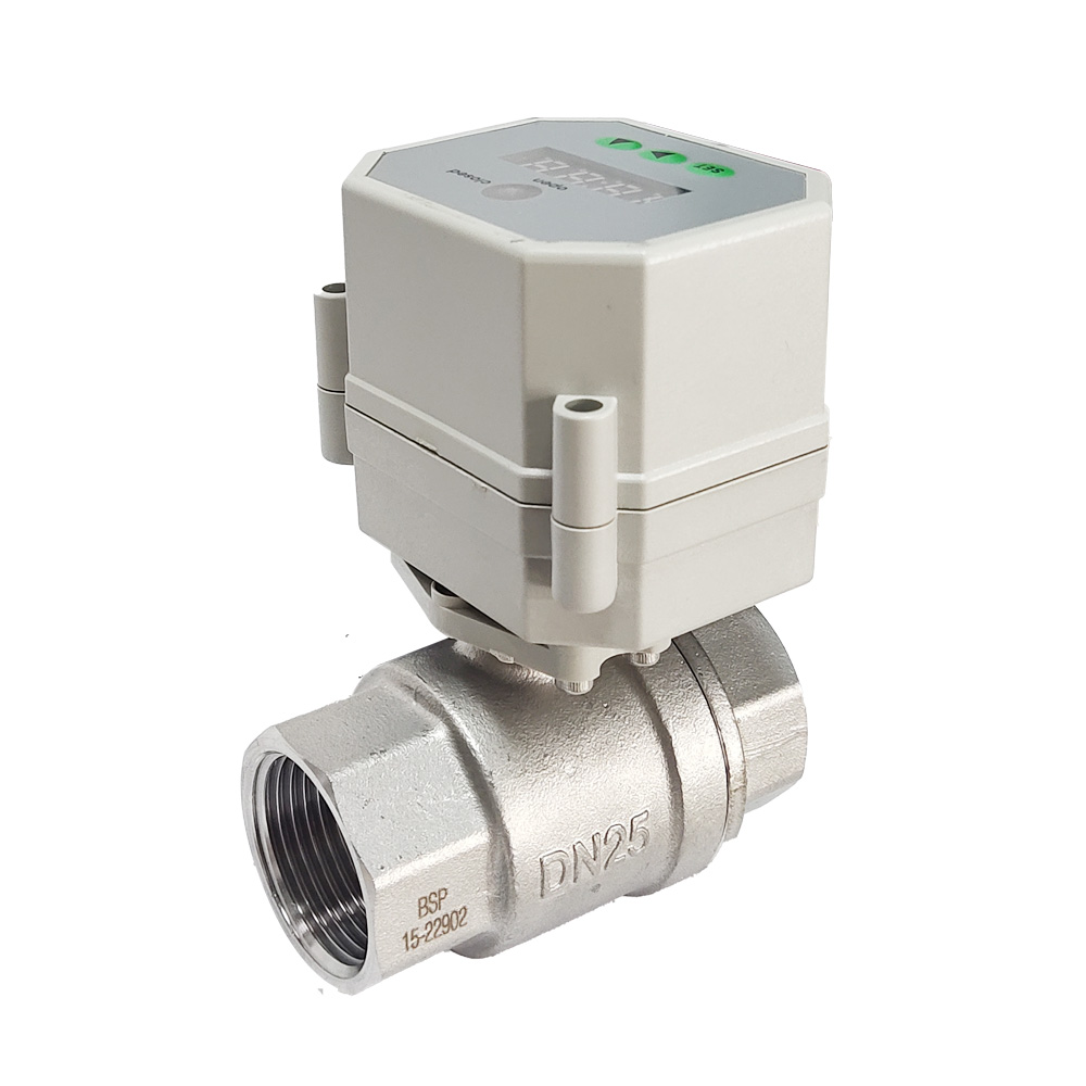 定時(shí)閥不銹鋼二通電動(dòng)自動(dòng)排水供水閥220V，AC/DC9-24V時(shí)間控制開(kāi)關(guān)閥帶3Nm執(zhí)行器，SS304，316定時(shí)智能開(kāi)關(guān)閥